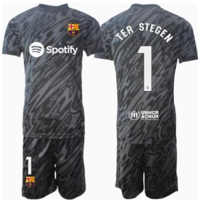Barcelona Ter Stegen #1 Brankářské Dětské Alternativní dres komplet 2024-25 Krátký Rukáv (+ trenýrky)